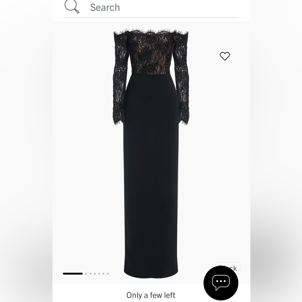 Theia Couture Andrina Lace off the Shoulder Gown, size 10